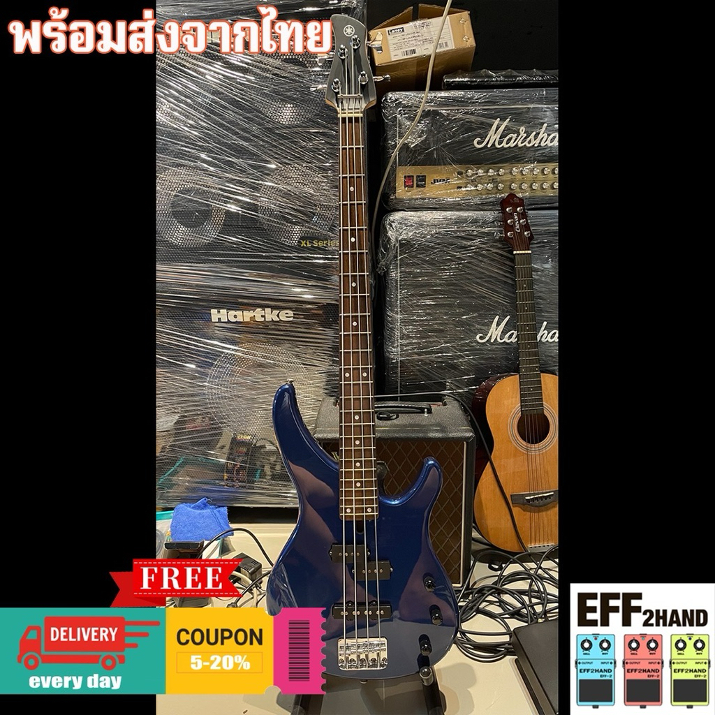 🎉 Bass ไฟฟ้ามือสอง🎉 (จัดส่งทันที) 🎸 Yamaha TRBX174 - สี Blue Metallic 🥁