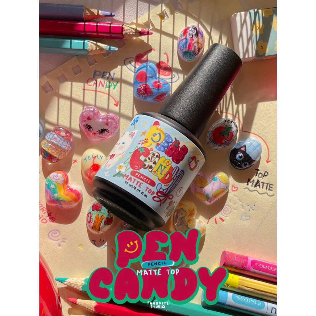 PENCANDY – PENCIL MATTE TOP 15ml ท็อปแมทสำหรับวาดเส้นสีไม้