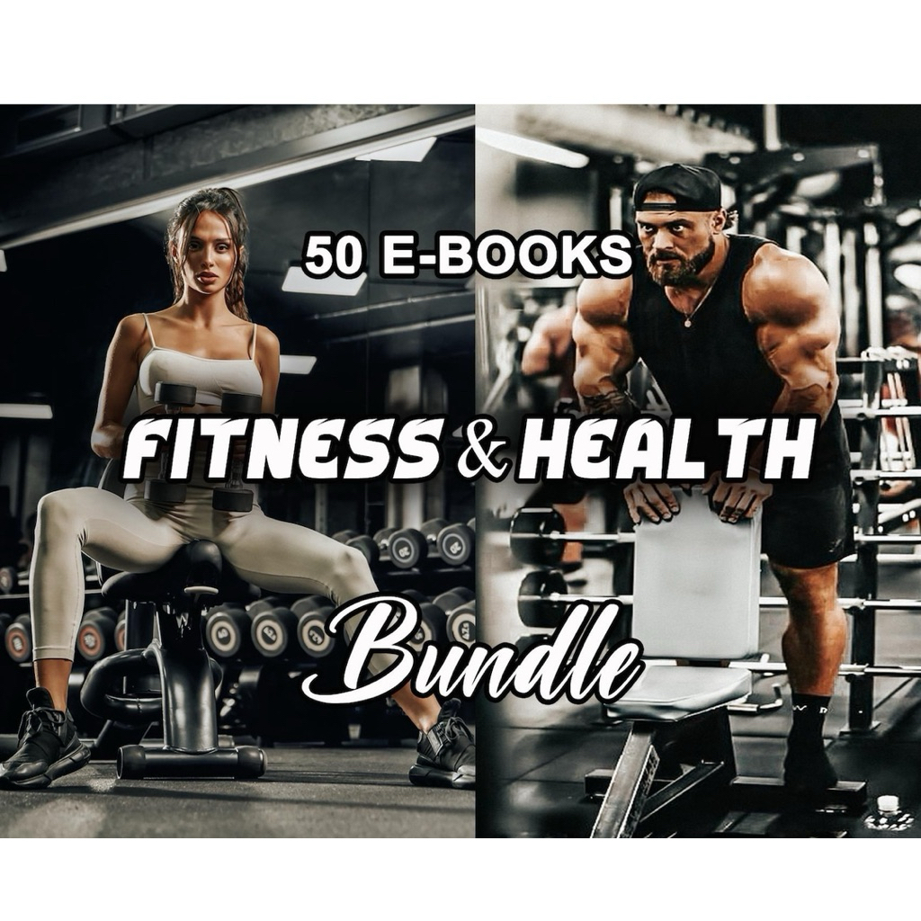 50 FITNESS EBOOK Bundle, Coach Ebook Program, Health Wellness , Exercise,Gym, Health Motivating E-bo