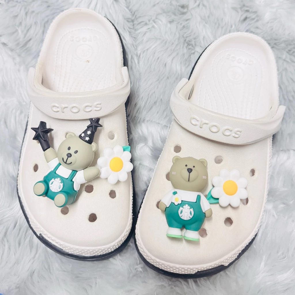 ตัวติดรองเท้ามีรู 3D ลายหมีสตาร์บัค Shoe Charm Bear Starbucks thumbnail 7