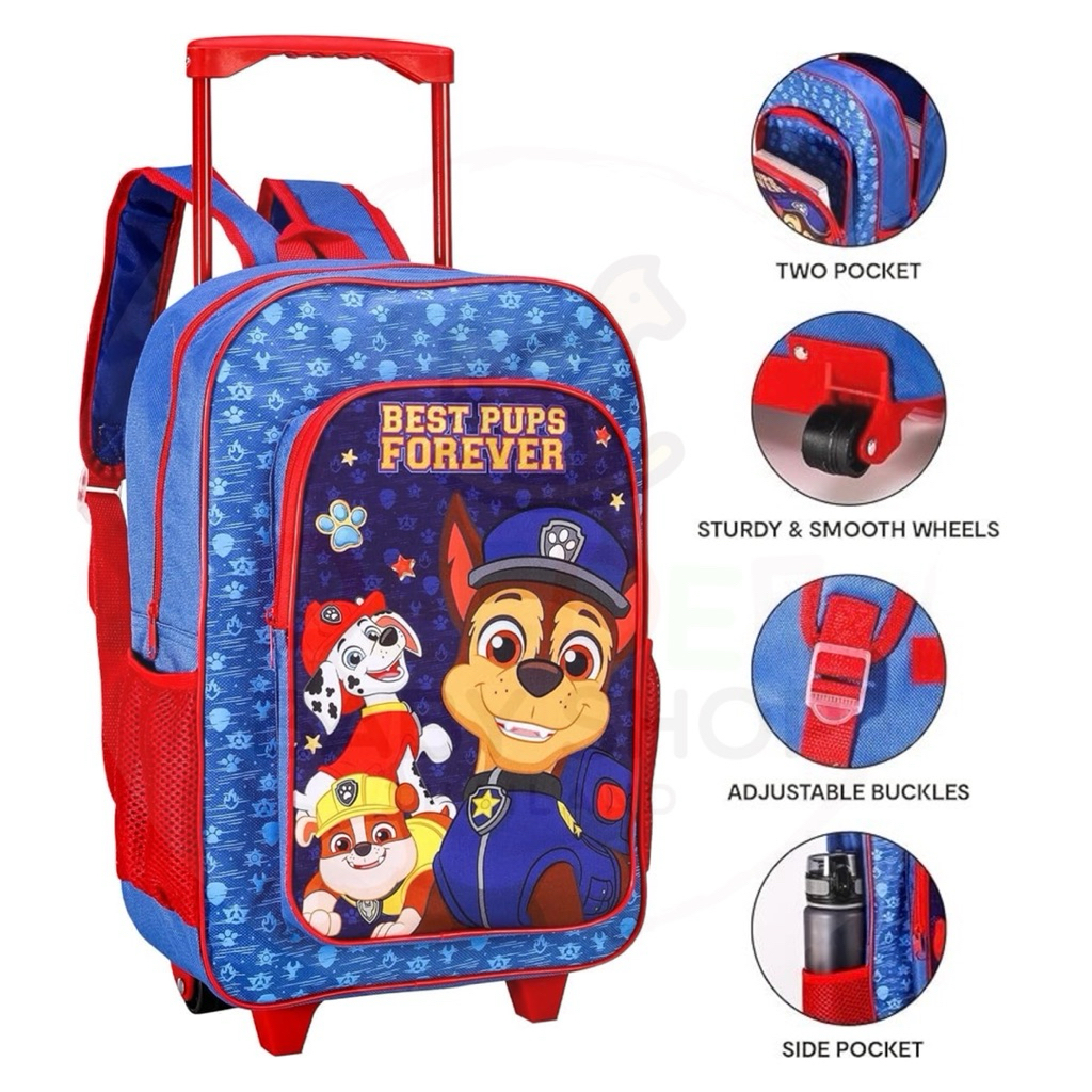 💯ของแท้💯 กระเป๋าสะพายเป้พร้อมล้อลากสำหรับเด็ก Paw Patrol Kids Trolley Backpack