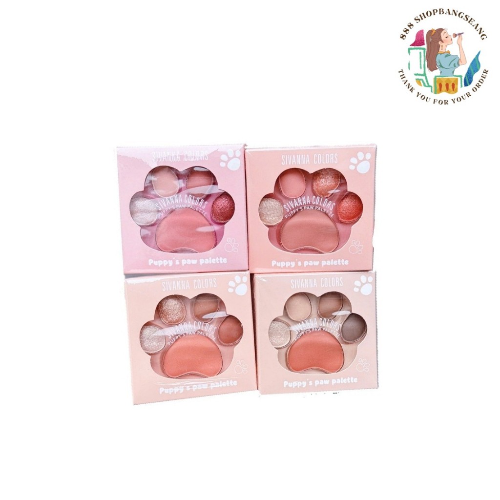 อาบแชโดว์ Sivanna Colors Puppy's Paw Palette ชีเวนน่า คัลเลอร์ส พัพพี พอ พาเลทท์ (HF662)