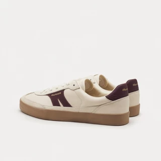 Mustard Sneakers Victor - Cream/Wine | รองเท้าหนังแท้