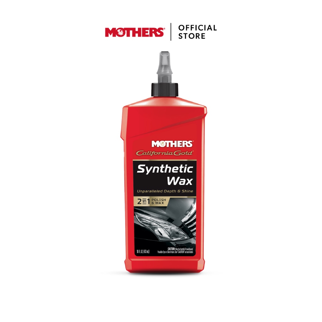 Mothers® California Gold® Synthetic Wax แว็กซ์สังเคราะห์เสริมความเงาปกป้องสีรถได้ยาวนาน (473 ml)