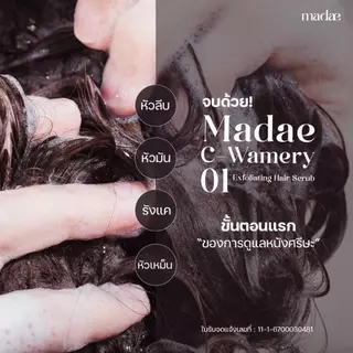 Madae Exfoliating Hair Scrub สครับผมและหนังศีรษะ ดีท็อคล้างสิ่งตกค้าง Detox ทรีทเม้นท์