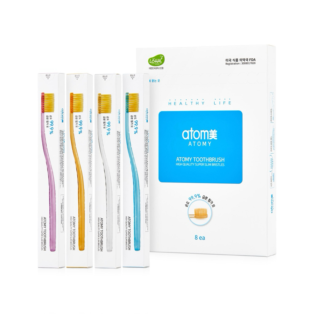 Atomy Toothbrush แปรงสีฟัน 8 ชิ้น (1กล่อง)