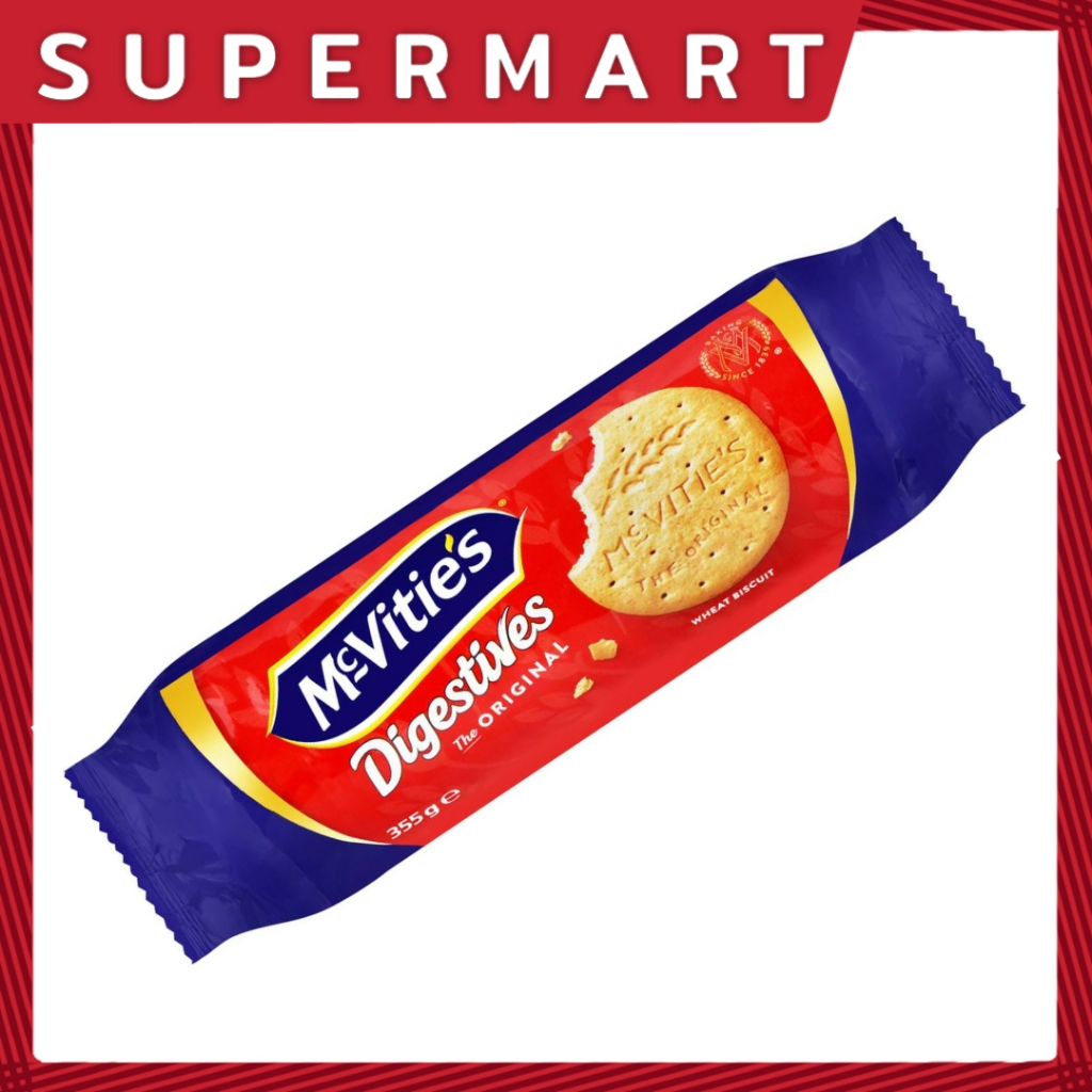 Mcvitie's Digestives Original Wheat Biscuit 355 g.แมคไวตี้ส์ออริจินอล บิสกิตข้าวาสาลี 355 ก.#1115080