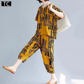 TC ชุดเซต 2 ชิ้น แฟชั่นผู้หญิงสไตล์เกาหลี ใส่ได้หลายโอกาส ระบายอากาศดี New Fashion women's รุ่น2842