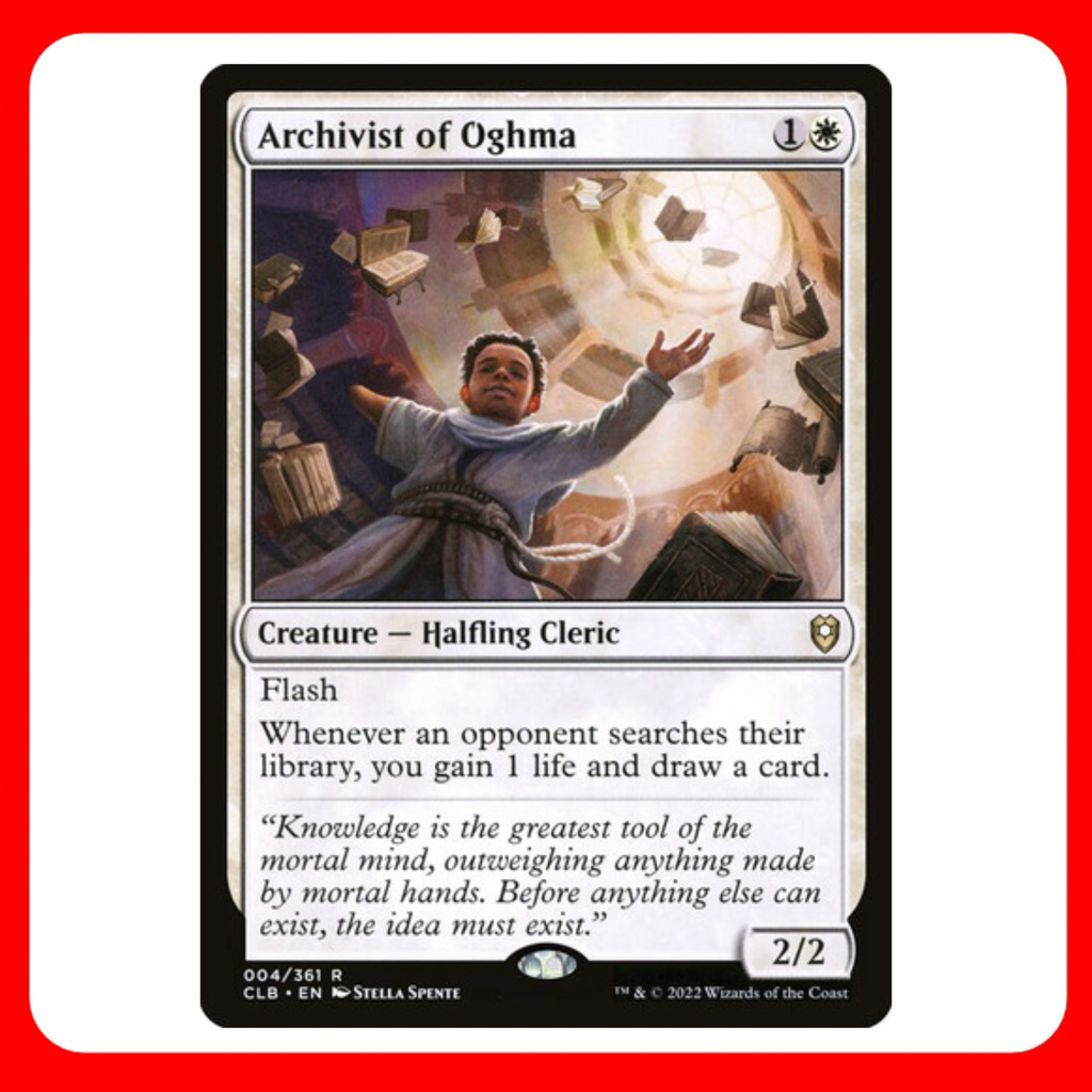 [MTG] Archivist of Oghma [CLB] [WHITE] [RARE] [NORMAL] [ENG] (การ์ดเมจิค / Magic the Gathering) [EDH