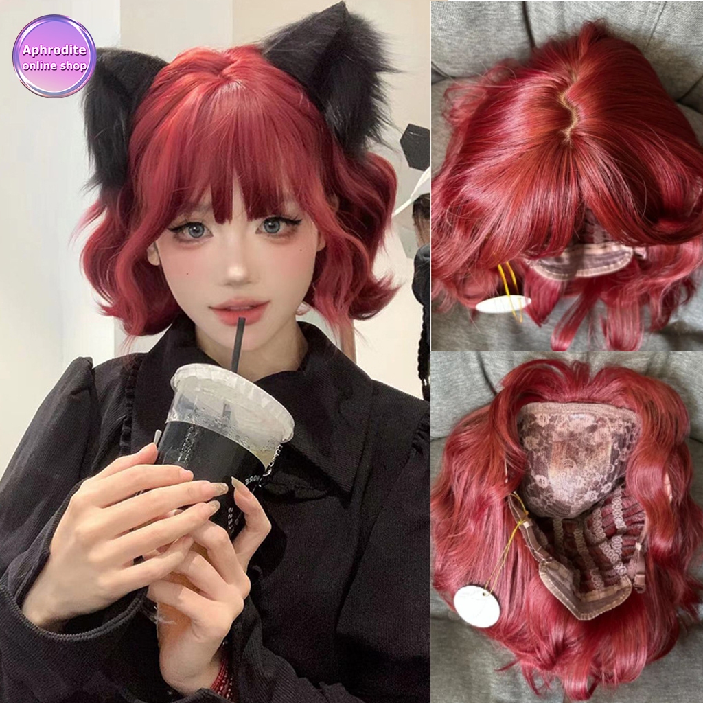 ขายดีที่สุด #SALE # วิกผมสวย วิกผมยาว short Wig สไตล์เกาหลี จะใส่ไปเที่ยว วิกผม วิกผมบลอนด by Aphrodite