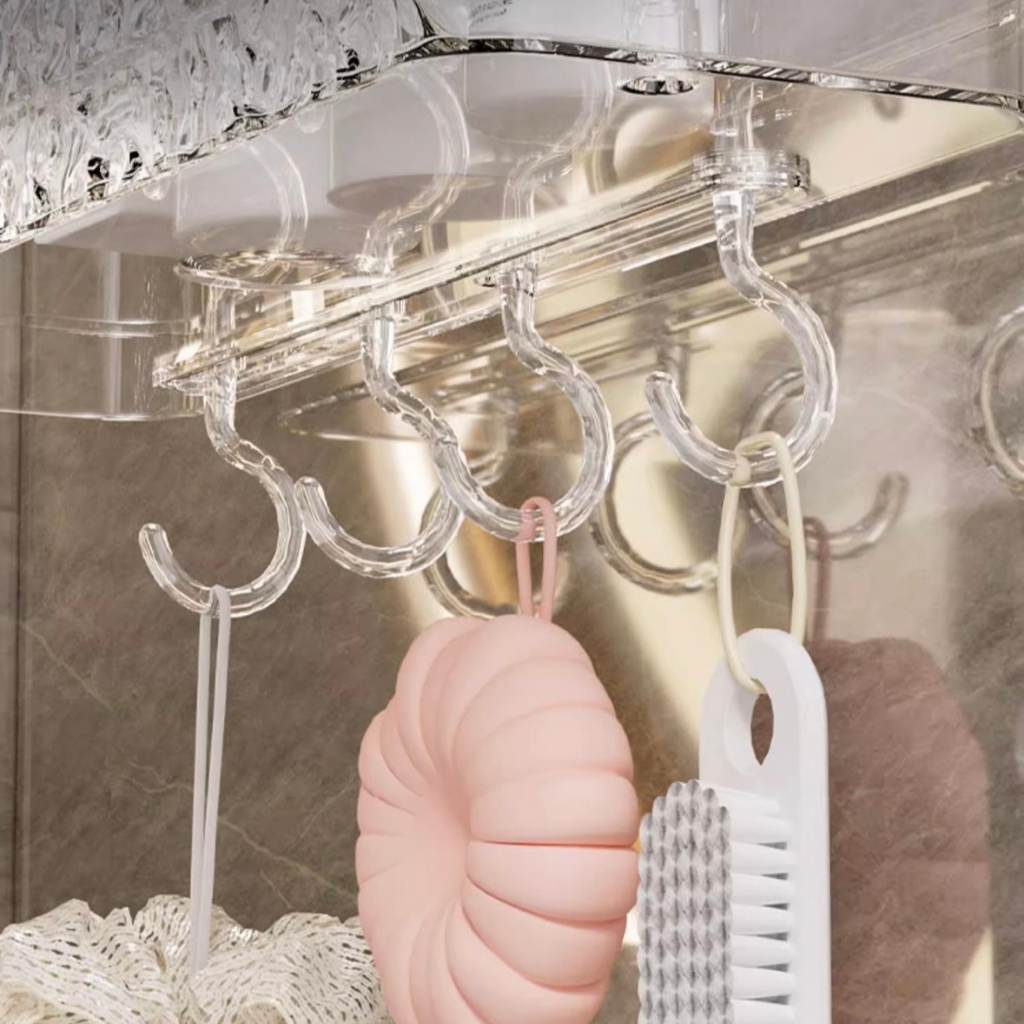 กล่องสบู่ มีตะขอ ชั้นวางของแบบตัวดูดสููญญากาศ ที่วางสบู่ ไม่ต้องเจาะ ชั้นเก็บของ KKHOME - รูปที่ 3