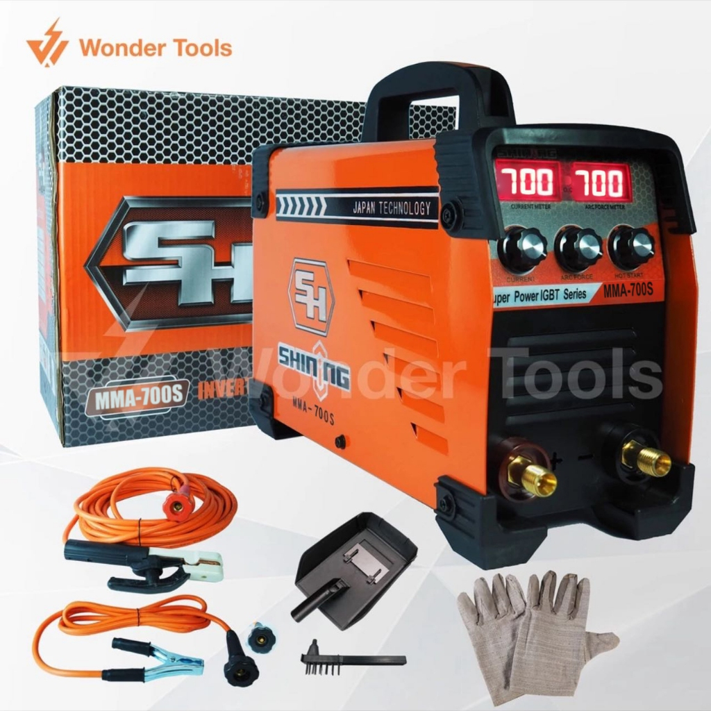 SHINING ตู้เชื่อม เครื่องเชื่อม Inverter รุ่นใหม่ 2 หน้าจอ 3 ปุ่ม ตู้เชื่อมไฟฟ้า เครื่องเชื่อม IGBT MMA-990S ใช้งานง่าย