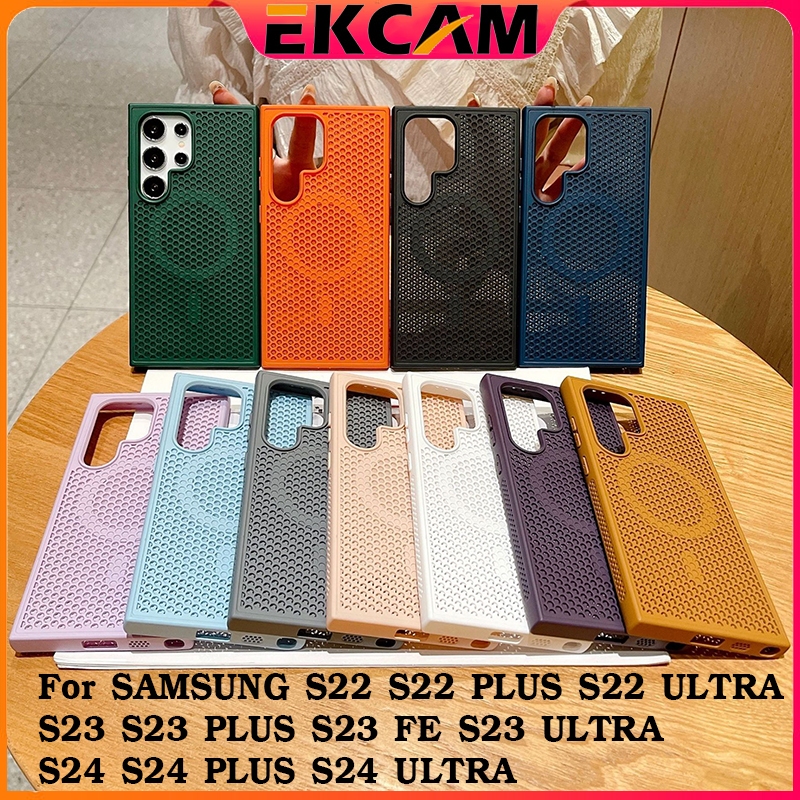 Ekcam เคศโทรศัพท์ระบายความร้อน เอ็กซ์คลูซีฟเซลส์ประเทศไทย สำหรับ S22 S23 S24 Plus Ultra for Samsung Galaxy เคสแม่เหล็ก