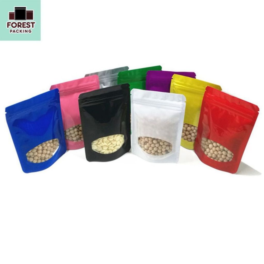 ถุงซิปล็อค ถุงฟอยด์ หน้าต่างวงรี ตั้งได้ ( 50 ใบ/ แพค ) ราคาส่ง – Forestpacking
