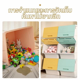 kaman กล่องเก็บของ กล่องฝาหน้า กล่องพลาสติก กล่องเอนกประสงค์ เก็บของ กล่องเก็บของเล่น วางซ้อนกันได้ ป้องกันฝุ่นและกันน้ำ