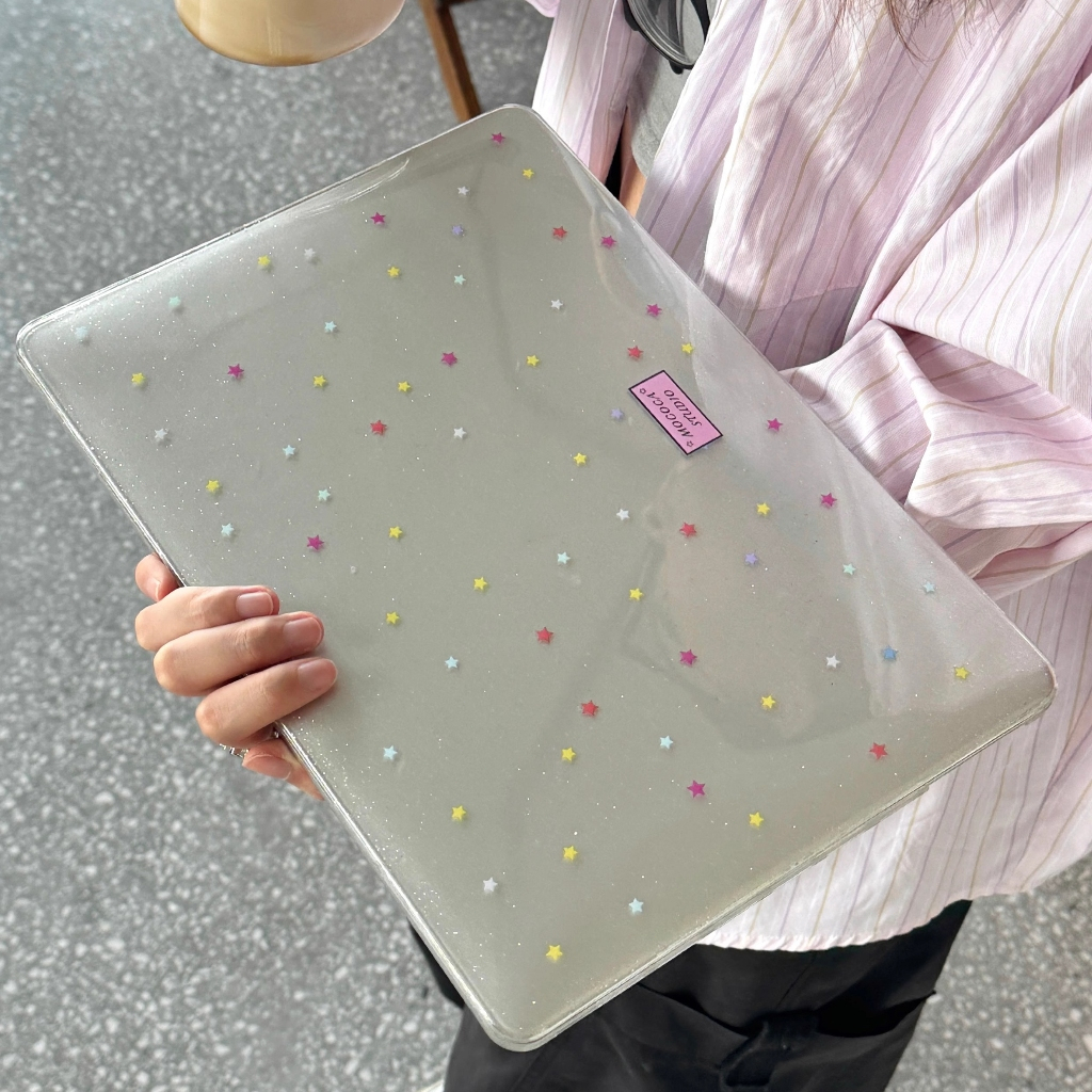Shesell พร้อมส่ง✨เคส macbook(Glitter) ดาวดวงน้อย Neo13 M5 A3240 M4 Air13/15 Pro13 เคสสำหรับแมคบุ๊คใส