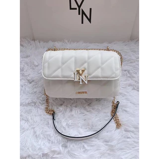 L YN New Letter Buckle Flap Diamond Chain Bag กระเป๋าสะพายข้างผู้หญิง，40