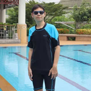Summer Story ชุดว่ายน้ำผู้ชาย รุ่น 91013 ชุดว่ายน้ำชาย แบบ 2 ชิ้น ทำจากผ้าอย่างดี M-6XL มีไซส์ใหญ่