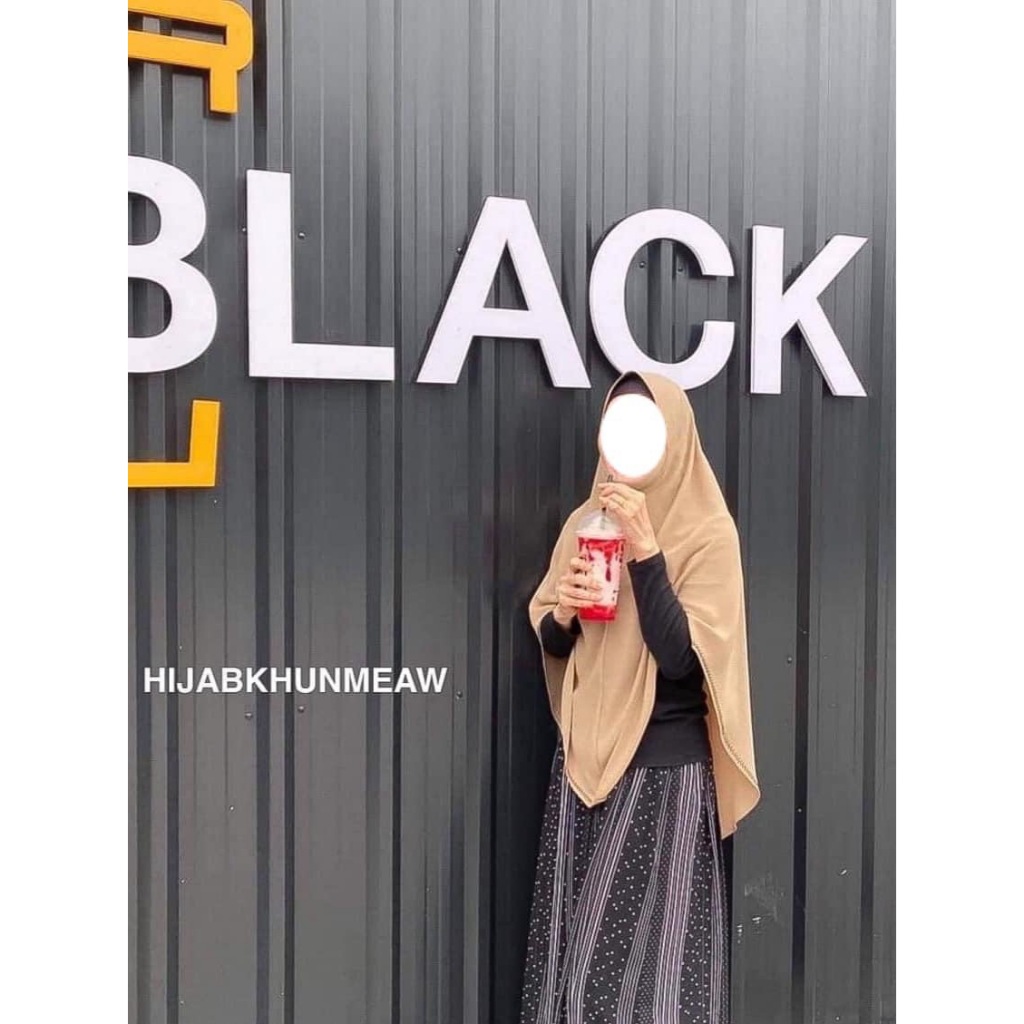 ฮิญาบกุ๊กไก่ ทรงนางฟ้าผ้า(Abaya') Size(XXL)