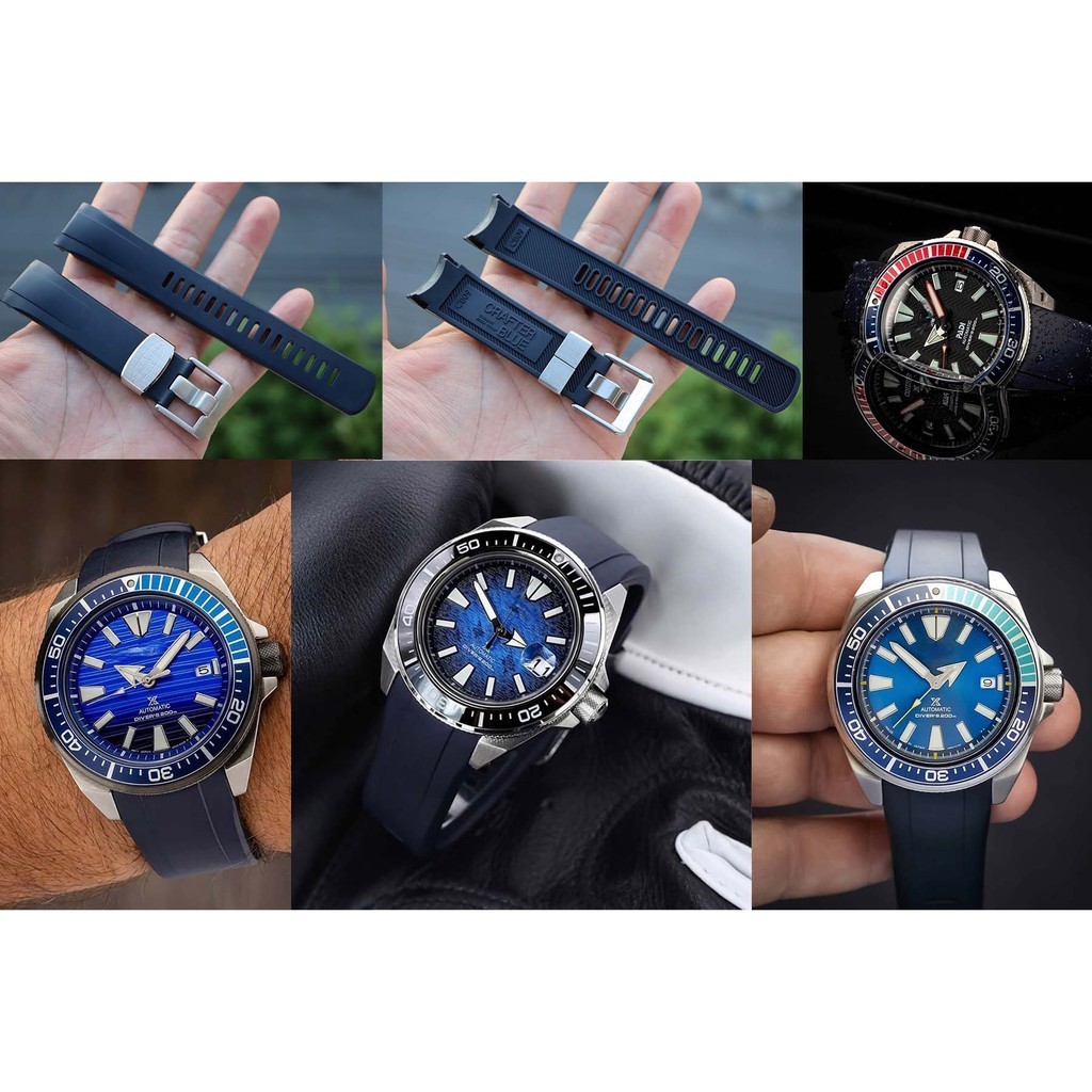 สายนาฬิกา Crafter Blue  CB09 for Seiko Samurai