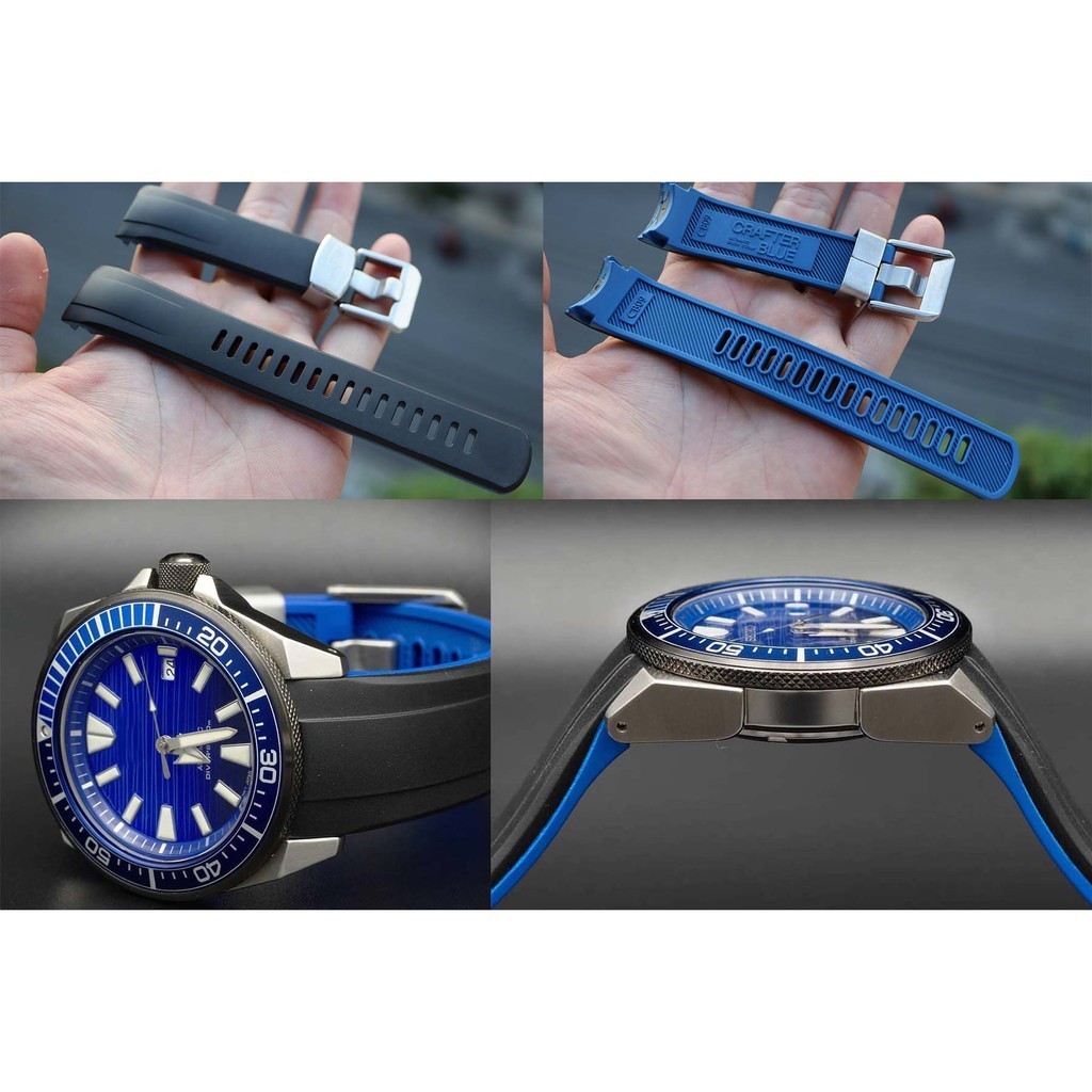 สายนาฬิกา Crafter Blue  CB09 for Seiko Samurai