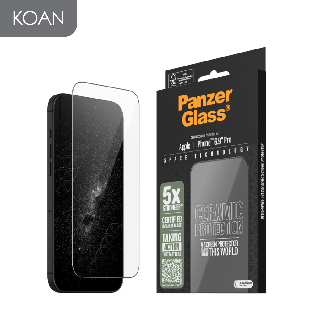 ฟิล์มกระจกกันรอย PANZERGLASS Ultra Wide Fit Ceramic for iP 16 Pro