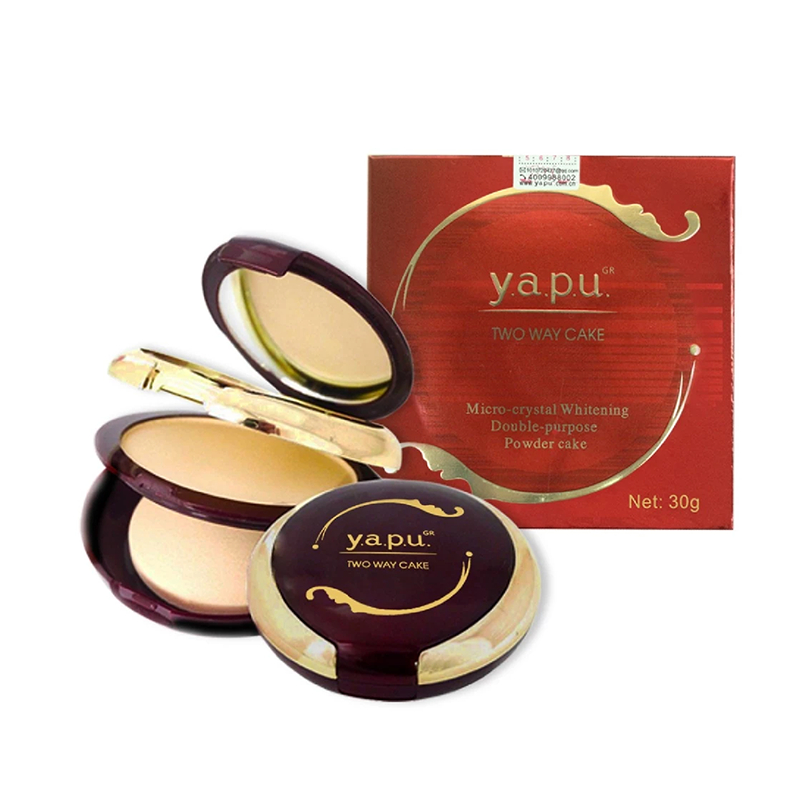 YAPU Powder Micro-Crystal Whitening Double-purpose Powder Cake แป้งพัฟตลับแดง แป้ง 2 ชั้น 30g. มี 3 เบอร์ให้เลือก