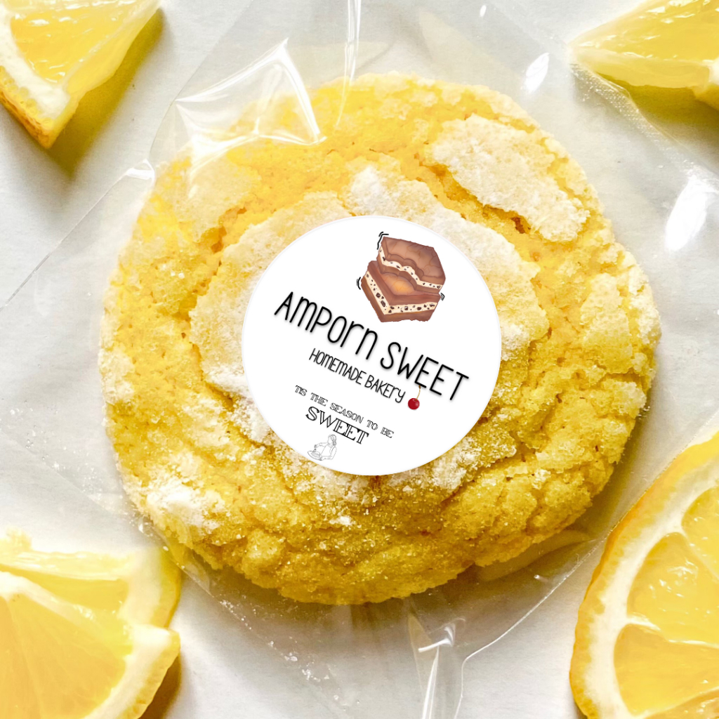 คุกกี้เลม่อนหน้าแตก (ขั้นต่ำ5ชิ้นคละได้ทั้งร้าน) Lemon Crinkle Cookies
