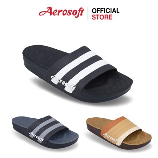 Aerosoft (แอโร่ซอฟ) รองเท้าแตะผู้หญิง ผู้ชาย แบบสวม นิ่มๆ เพ…