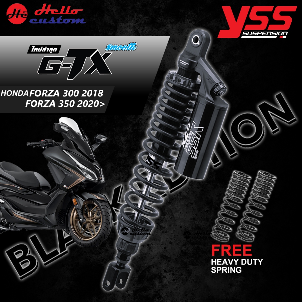 โช้คหลัง Yss G-TX BLACK EDITION Forza 350 2020-2025  ขนาด 430mm. / 395mm. รับประกัน 2 ปี - รูปที่ 4