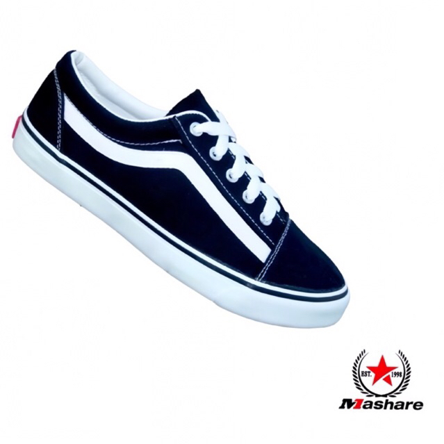 รองเท้าผ้าใบผูกเชือกมาแชร์🔸Mashare รุ่น V7🔸สีดำ ใส่ได้ทั้งผู้ชายและผู้หญิง ทรงสวยใส่สบาย พร้อมส่งไซส์ 38-45i
