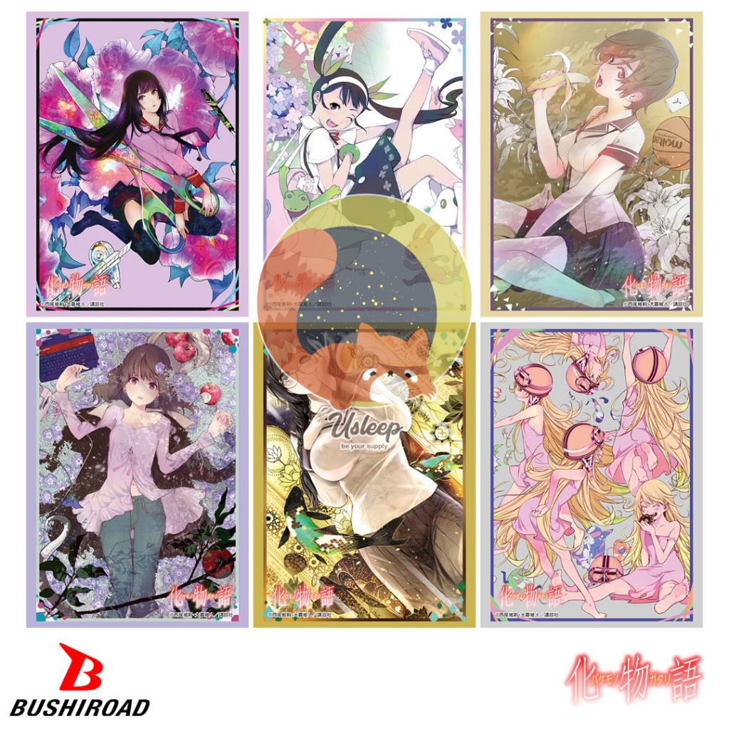 Bushiroad Sleeve Collection HG Bakemonogatari : Hitagi, Mayoi, Kanbaru, Nedeko, Tsubasa, Shinobu - ซองใส่การ์ด