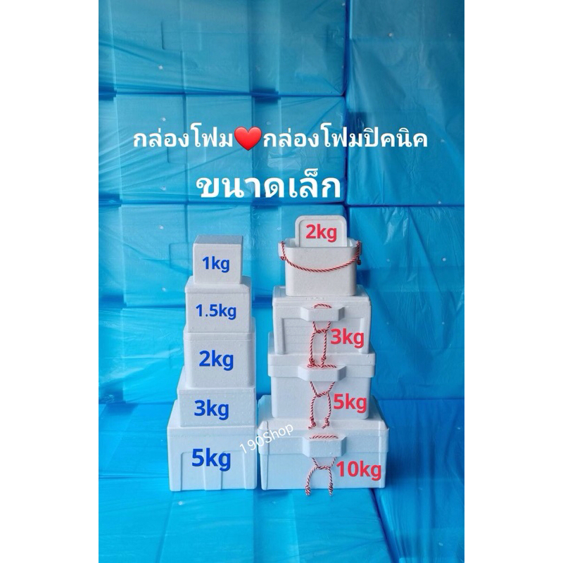 กล่องโฟม 1kg 1.5kg 2kg 3kg 5kg กล่องโฟมปิคนิค 2kg 3kg 5kg 10kg