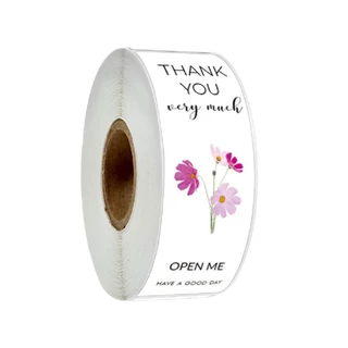 สติ๊กเกอร์ขอบคุณ ติดกล่อง ติดแก้ว ตกแต่ง sticker thankyou