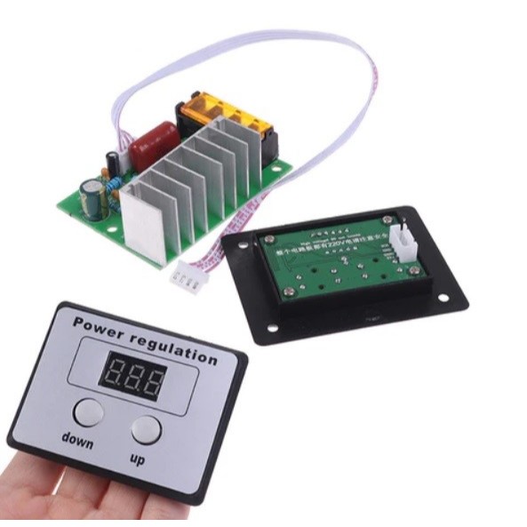 AB27 AC 220V 4000W 40A SCR Digital Voltage Regulator Dimmer Controller บอร์ดควบคุม ความเร็วมอเตอร์ หรี่ไฟ เตาไฟฟ้า