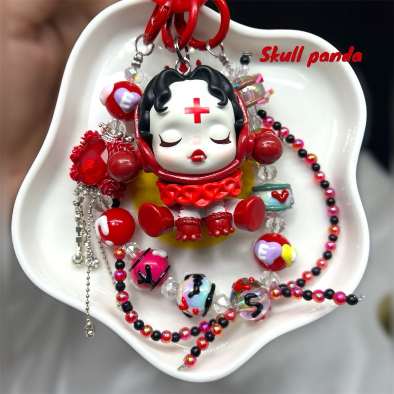 พวงกุญแจ Skull panda (พวงกุญแจ)diy นิยมมาก##จัดโปร#🔥🔥🔥งานทำมือ สินค้าไม่ซ้ำแบบใคร พร้อมจัดส่ง