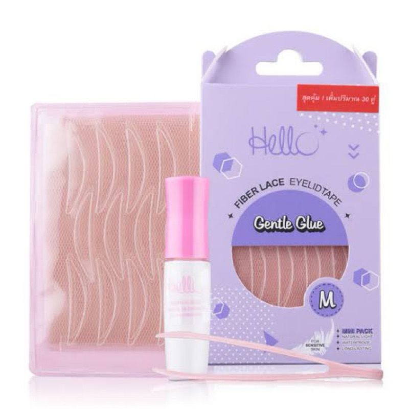 🌈 HELLO fiber lace eyelidtape เทปไฟเบอร์ตาข่าย ด้วยเนื้อเทปโปร่งใสบางเบา ไม่เหมือนใคร🌈