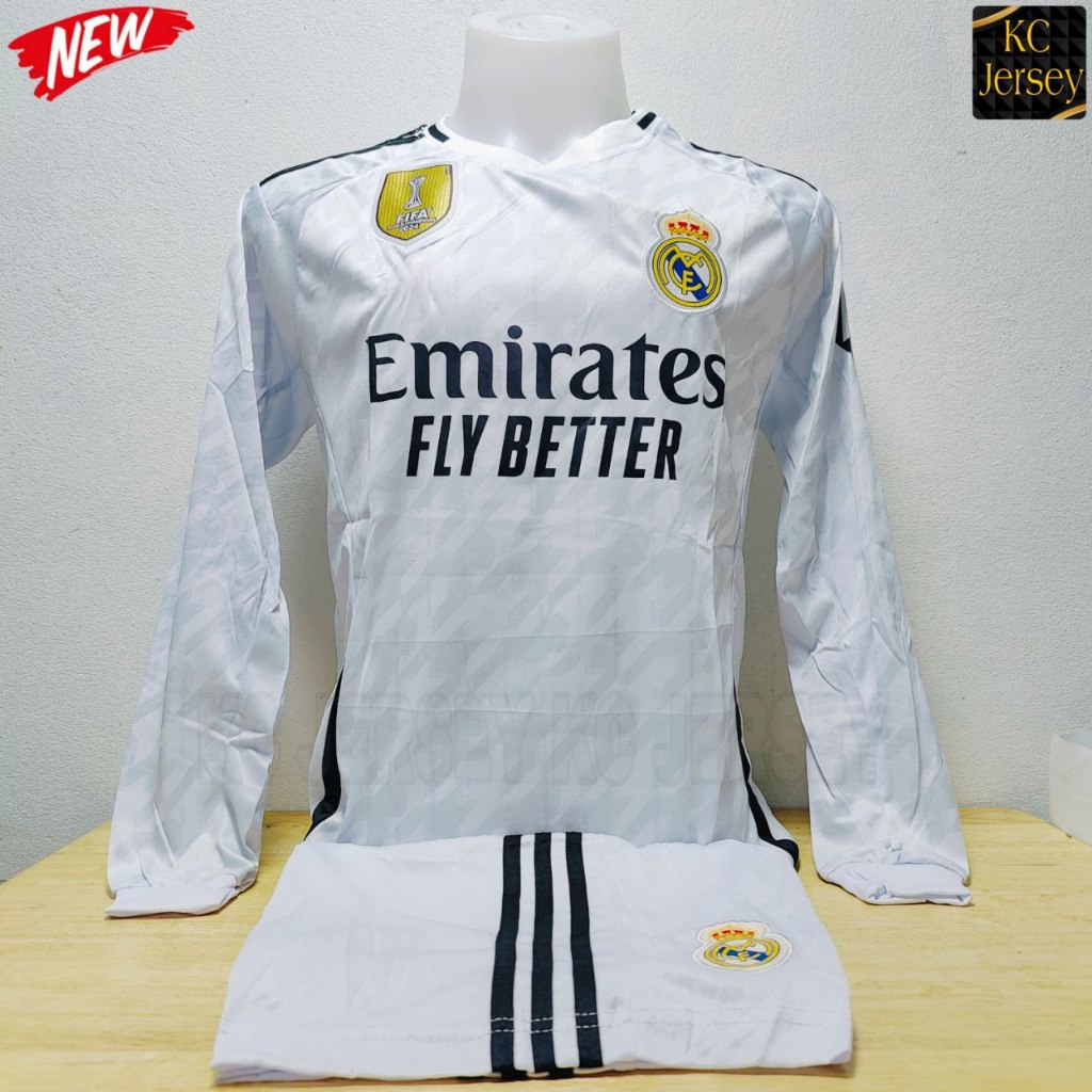 ชุดกีฬา แขนยาว เรอัล มาดริด REAL M (เป็นเสื้อพร้อมกางเกง) ชุดผู้ใหญ่ ใหม่ล่าสุด ปี 2024
