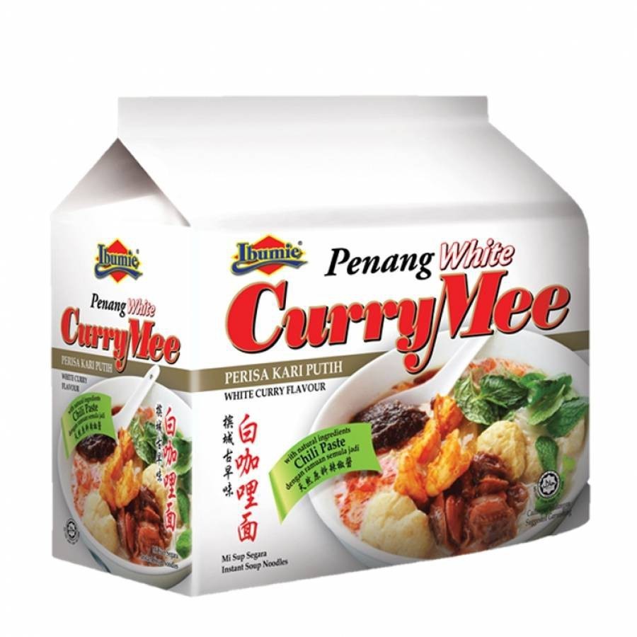 บะหมี่ Ibumie Penang White Curry Mee Instant Noodles Multipack (Kari Putih) 420 กรัม exp.06/04/25