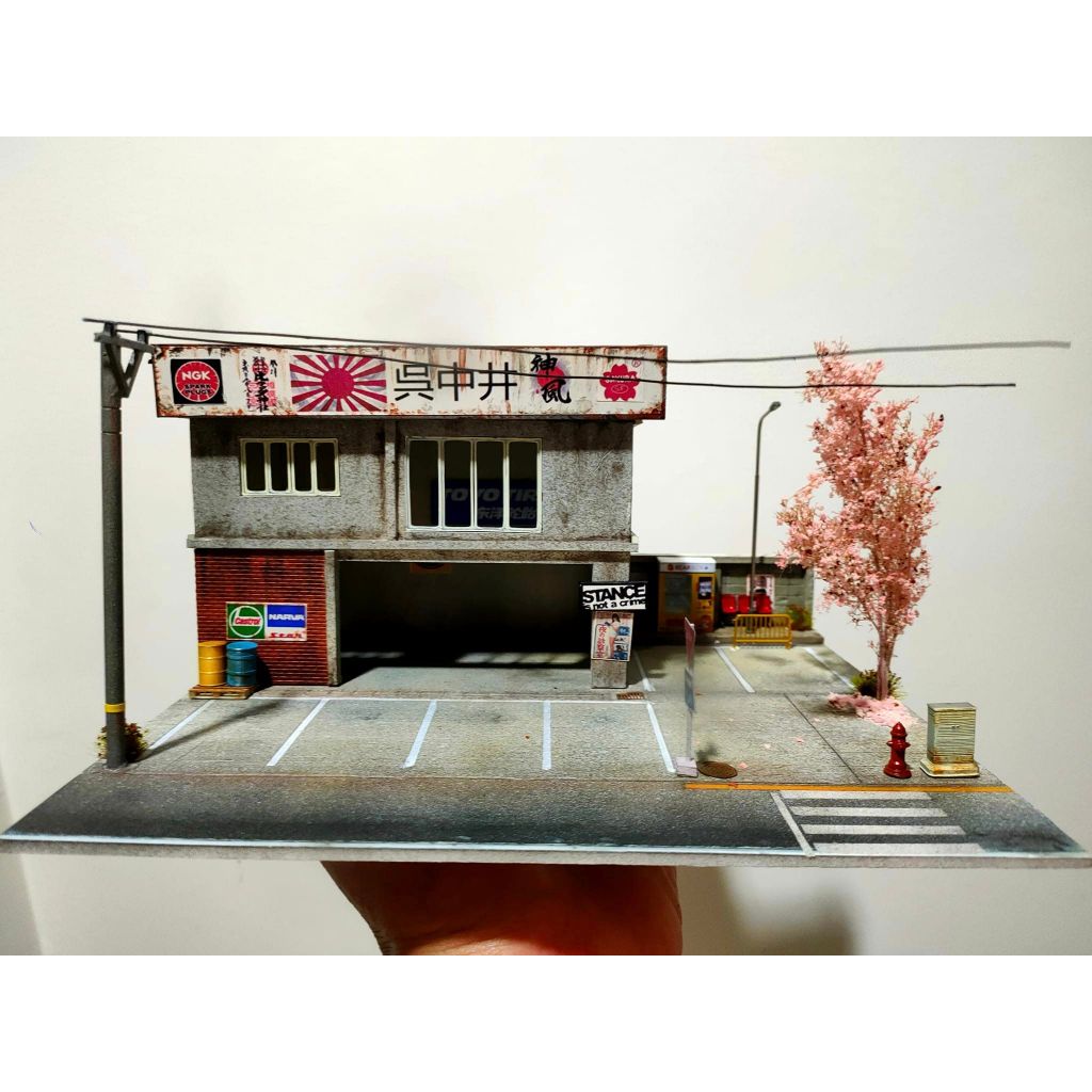1/64 Diorama ฉากเล่นกับรถเหล็ก สเกล 1/64 อูแนวญี่ปุน