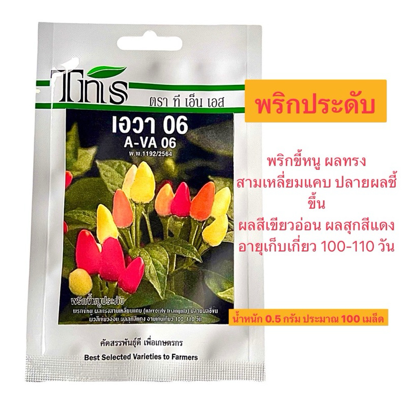tns เมล็ด พริกประดับ (น้ำหนัก 0.5 กรัม ประมาณ 100 เมล็ด) โปรโมชั่น