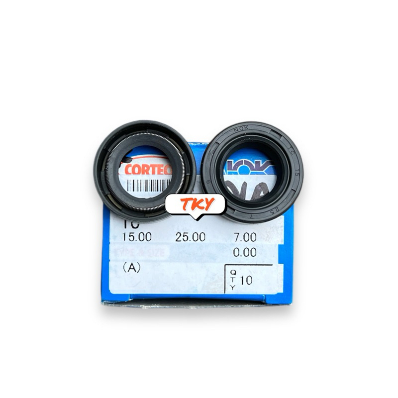 ซีลข้อเหวี่ยง NB411 RBC411 411 เครื่องตัดหญ้า 15-25-7 NOK เเท้ (10ตัว) , ซีลเครื่องตัดหญ้า โรบิ้น มากีต้า 328 TD40 G4K