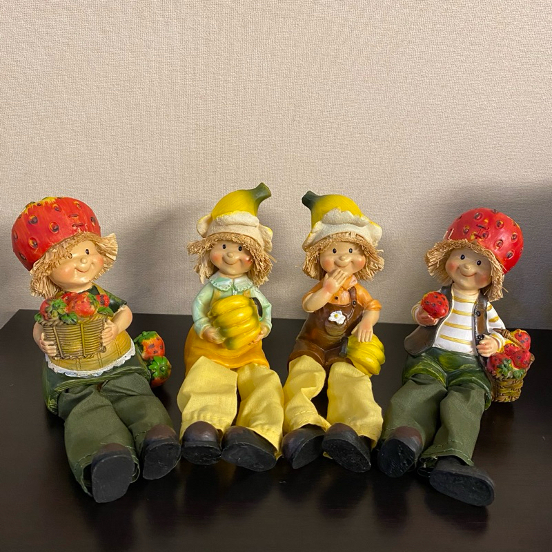 Kentoyshop ตุ๊กตาเรซิ่นนั่งห้อยขา หัวสตอร์เบอรี่ หัวกล้วย สูง 19 ซม.(ราคาต่อคู่) - รูปที่ 7