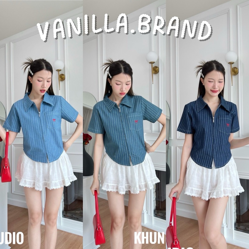 เสื้อคอปกซิปรูดขึ้นลงได้ ผ้าดีมาก -ckkn / VB0076