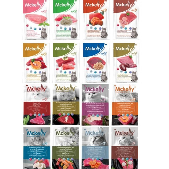 Mckelly อาหารแมว ชนิดเปียก 70กรัม 12ซอง