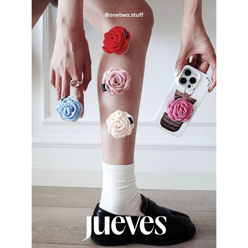JUEVES griptok - Flower collection แบรนด์ดีไซน์เนอร์จีน ตกแต่งเคสโทรศัพท์ ของแท้ 100%