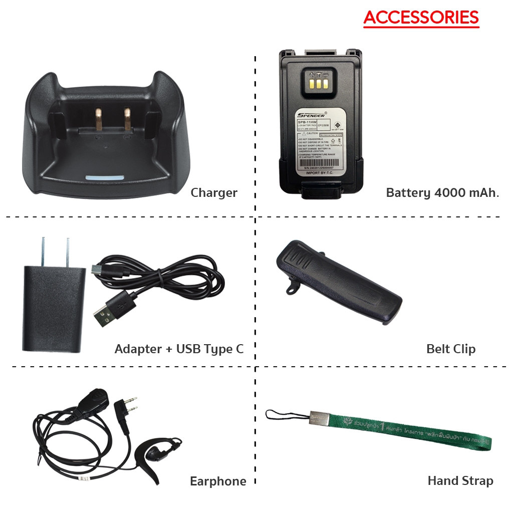 SPENDER TC-11HW วิทยุสื่อสาร POC ใส่ซิม กันน้ำ ฟรี Server สร้างกลุ่มส่วนตัว และ สาธารณะได้ - รูปที่ 3