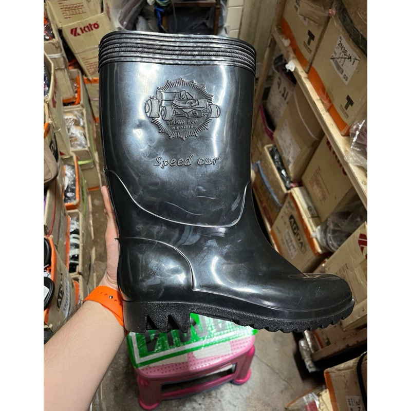 รองเท้าบูทตรารถแข่งของแท้ รองเท้าบู๊ทสีดำ สำหรับงานเกษตร หรือ ทำสวนยาว12นิ้ว