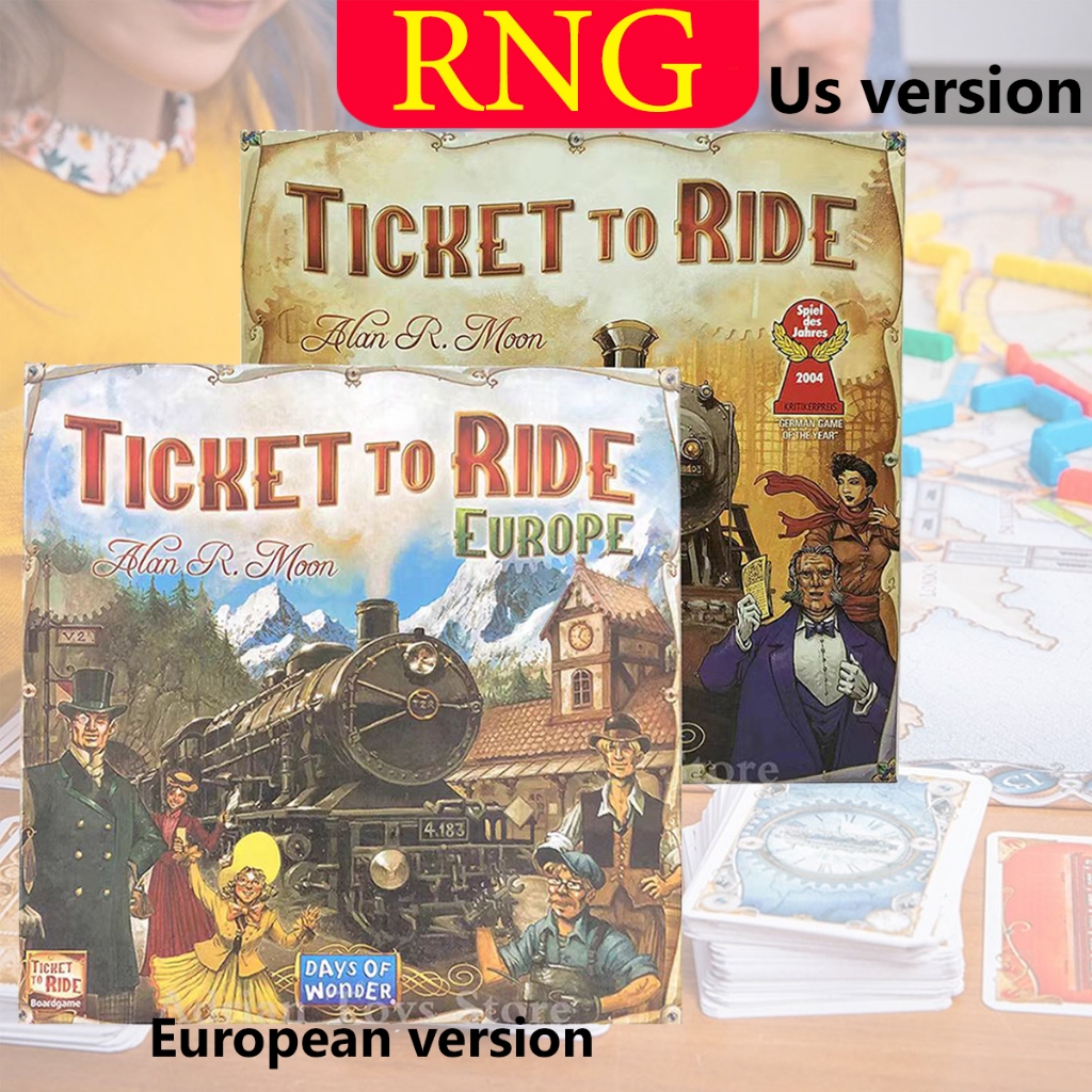 บอร์ดเกม รถไฟ (ภาษาอังกฤษ)Ticket to ride Europe / USA First journey Board game（Us version/ropean ver