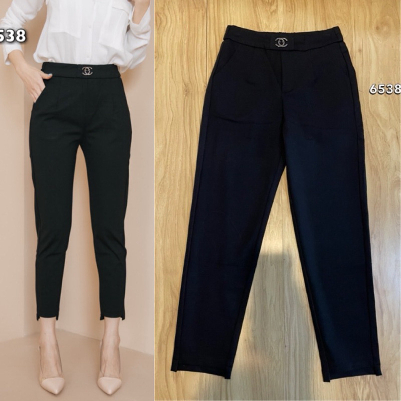 6538  กางเกงDolly ทรงทำงาน